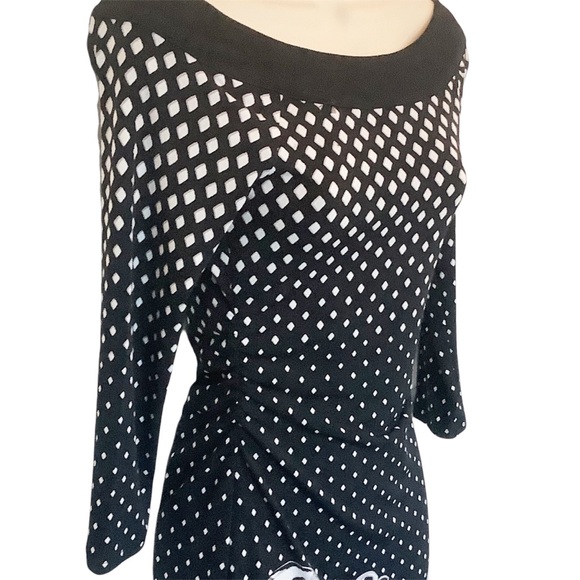 White House Black Market Multi Pattern Shift Stretch Dress Size XXS - Picture 2 of 8